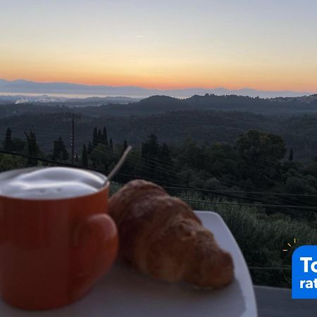 Schoenes Familienappartement In Pelekas, Corfu Mit Meerblick Екстер'єр фото