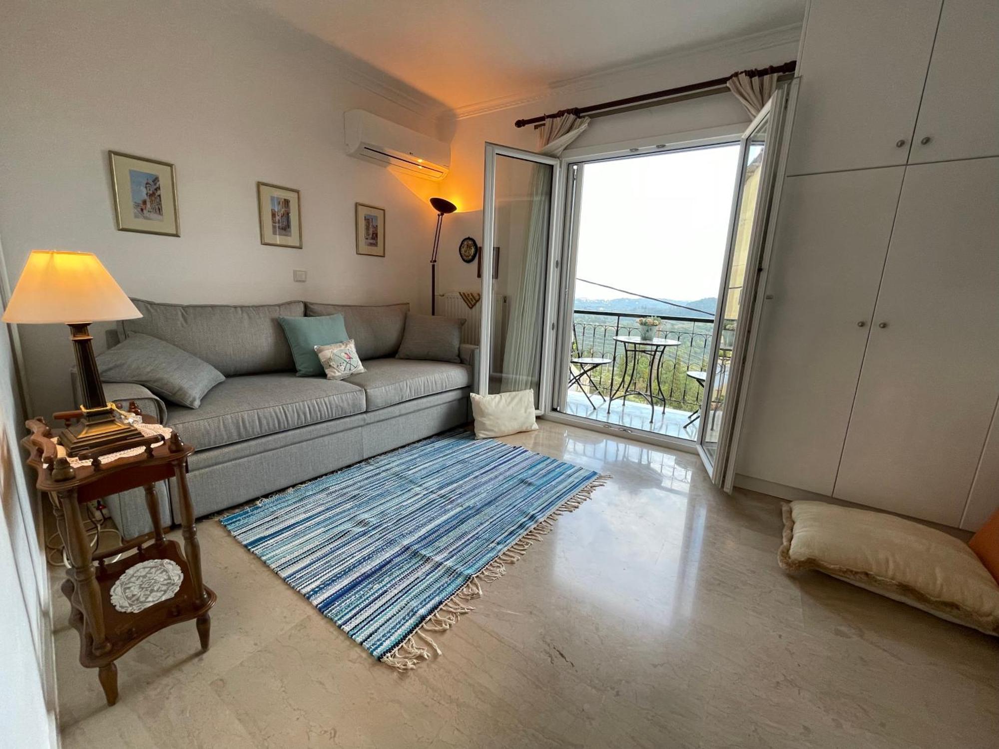 Schoenes Familienappartement In Pelekas, Corfu Mit Meerblick Екстер'єр фото